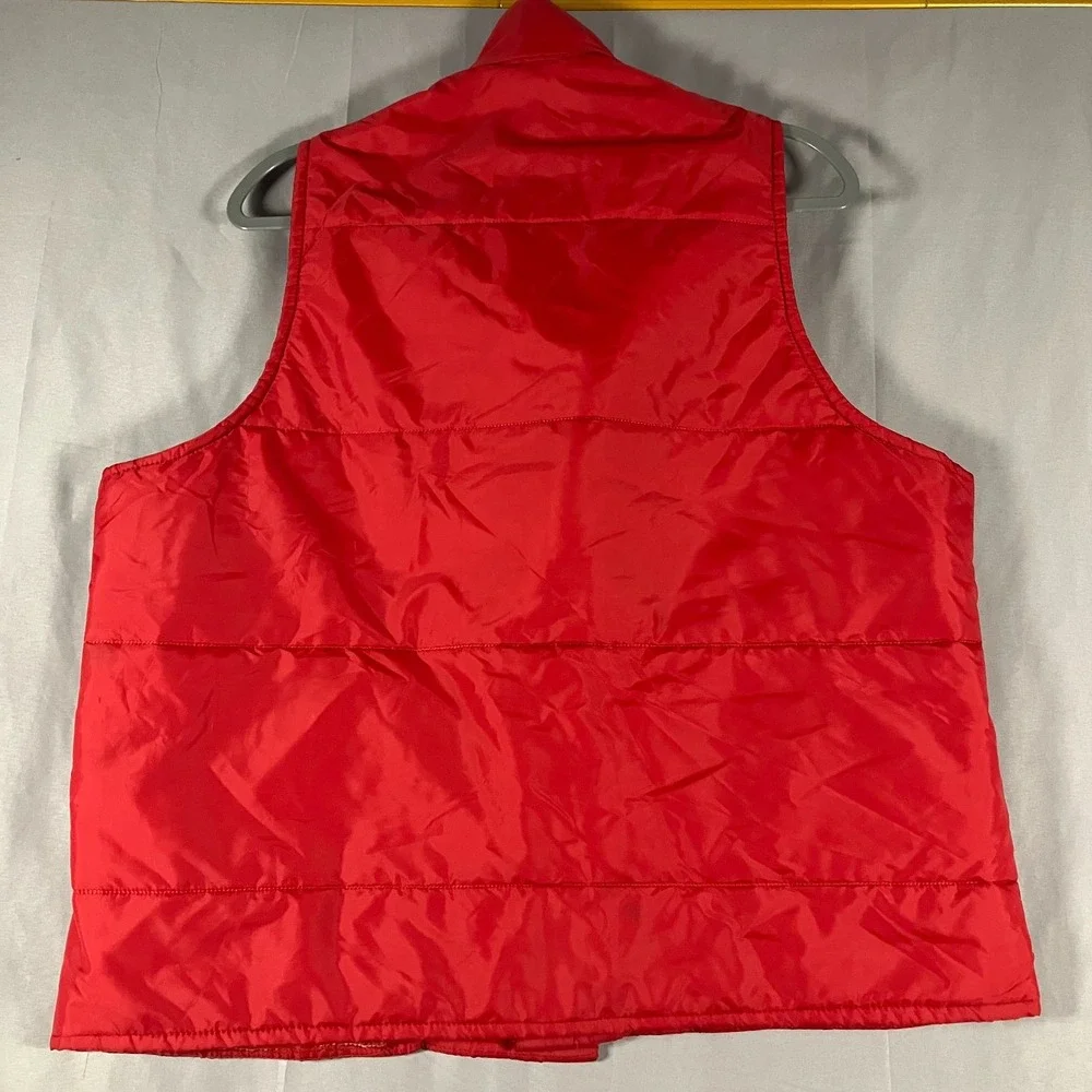 Holloway Mastercraft Tires Vest Men's‎ Extra Large Red Insulated Snap Front